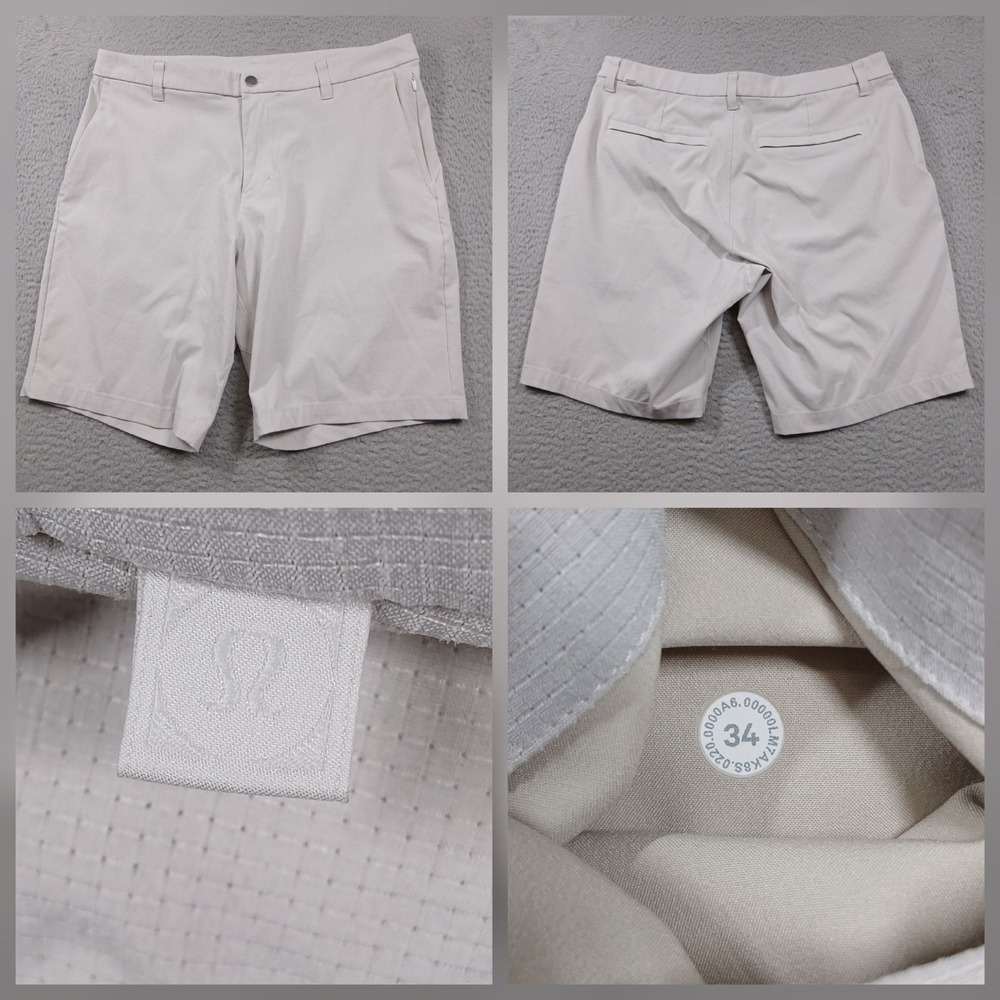 Lululemon Golf Shorts Men's 34 White Performance Flat Front
